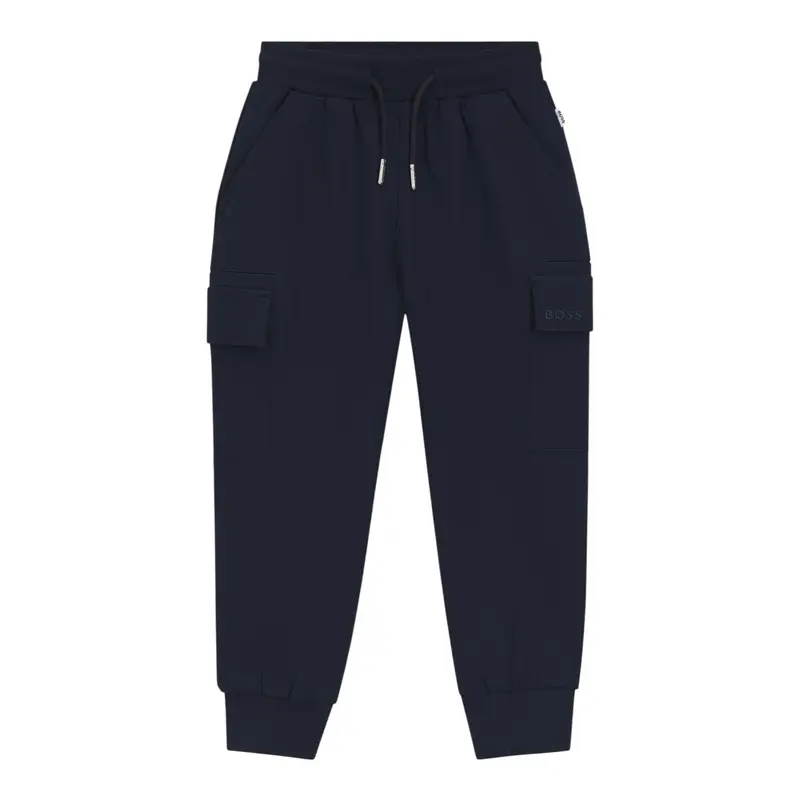 Boss Pantalone tinta unita con Elastico In Vita Blu per Bambino