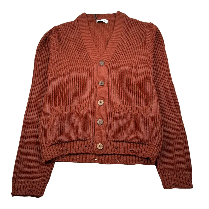 Brian Rush Cardigan tinta unita Ruggine per Bambino