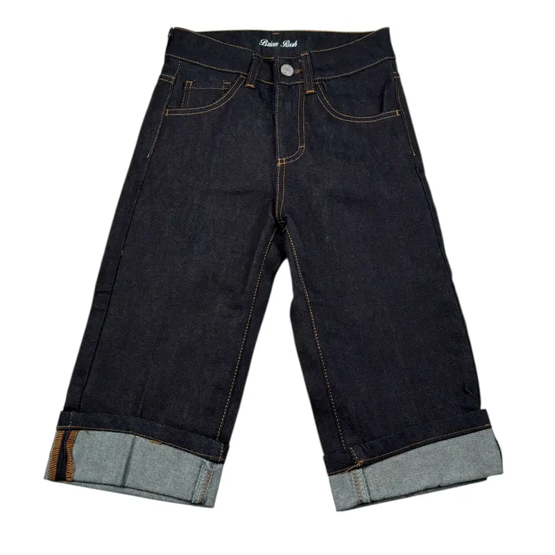 Brian Rush Jeans tinta unita con Girovita Regolabile Blu per Neonato