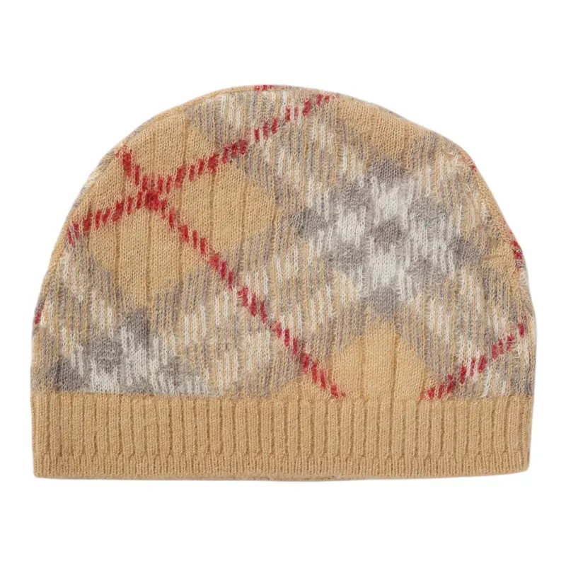 Burberry Cappello tinta unita con Stampa Beige per Neonato