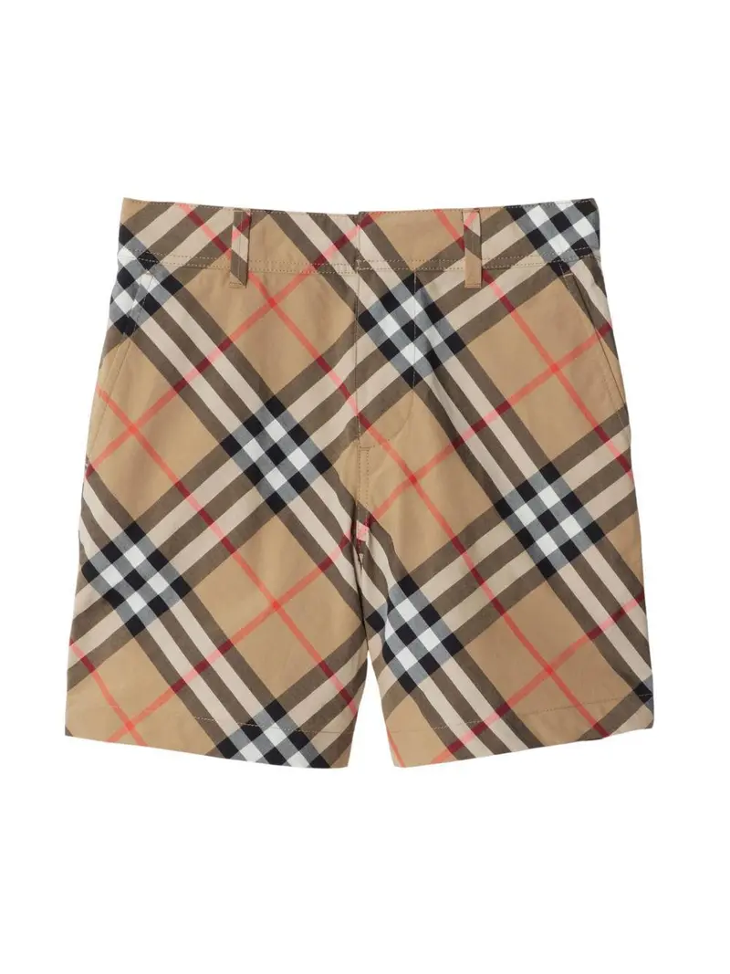 Burberry Kids bermuda con check