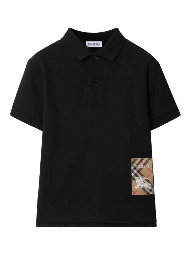 Burberry Kids polo con applicazione