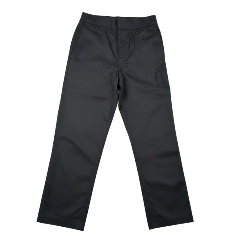 Burberry Pantalone tinta unita con Elastico In Vita Nero per Bambino