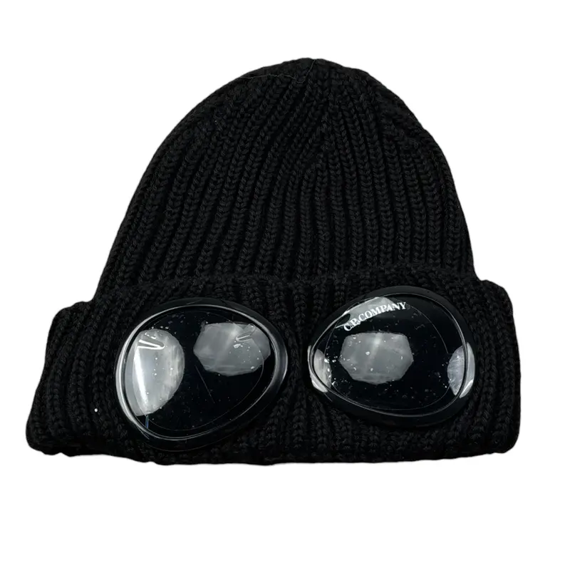 C.P. Company Cappello tinta unita con Logo Nero per Bambino