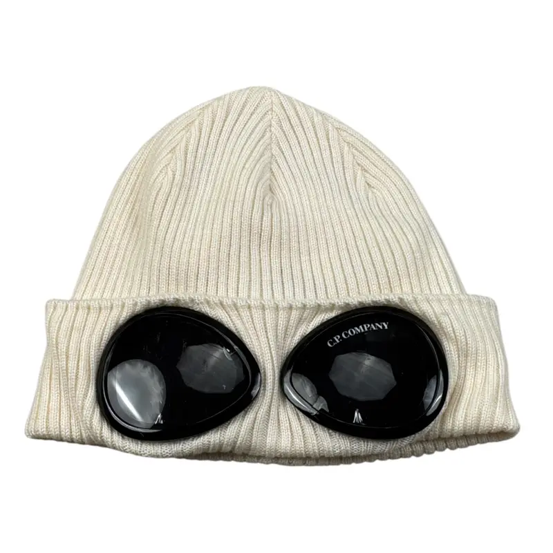 C.P. Company Cappello tinta unita Panna per Bambino