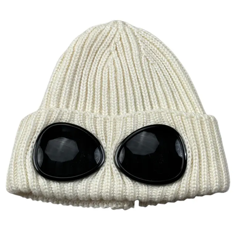 C.P. Company Cappello tinta unita Panna per Bambino