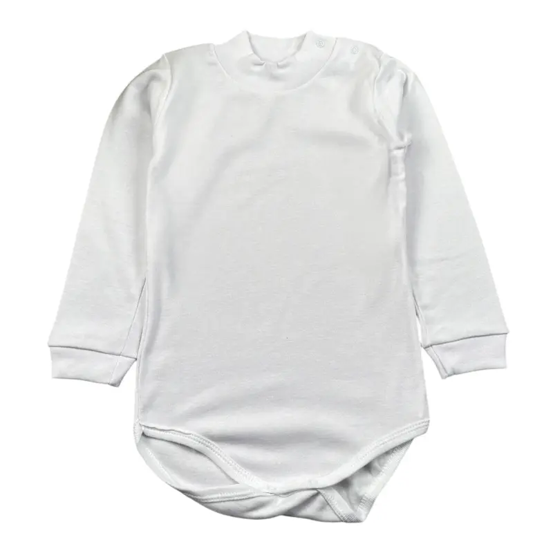 Calamaro Body tinta unita Mezzo Collo Bianco per Neonata