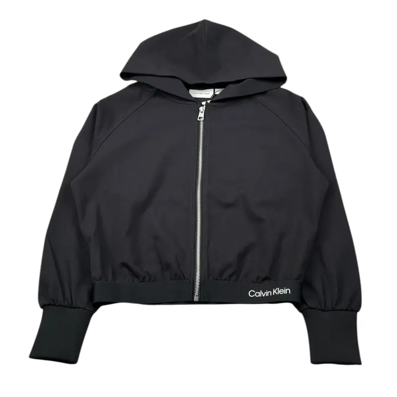 Calvin Klein Completo 2 Pezzi Felpa-Pantalone Nero per Bambina
