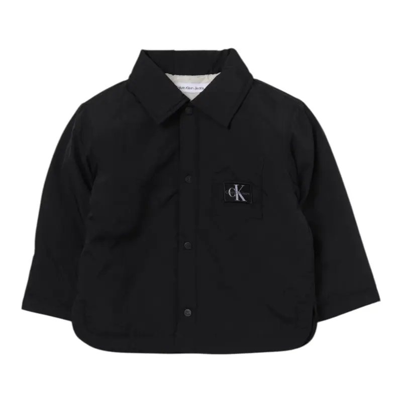 Calvin Klein Giubbino Modello Camicia tinta unita Nero per Neonato