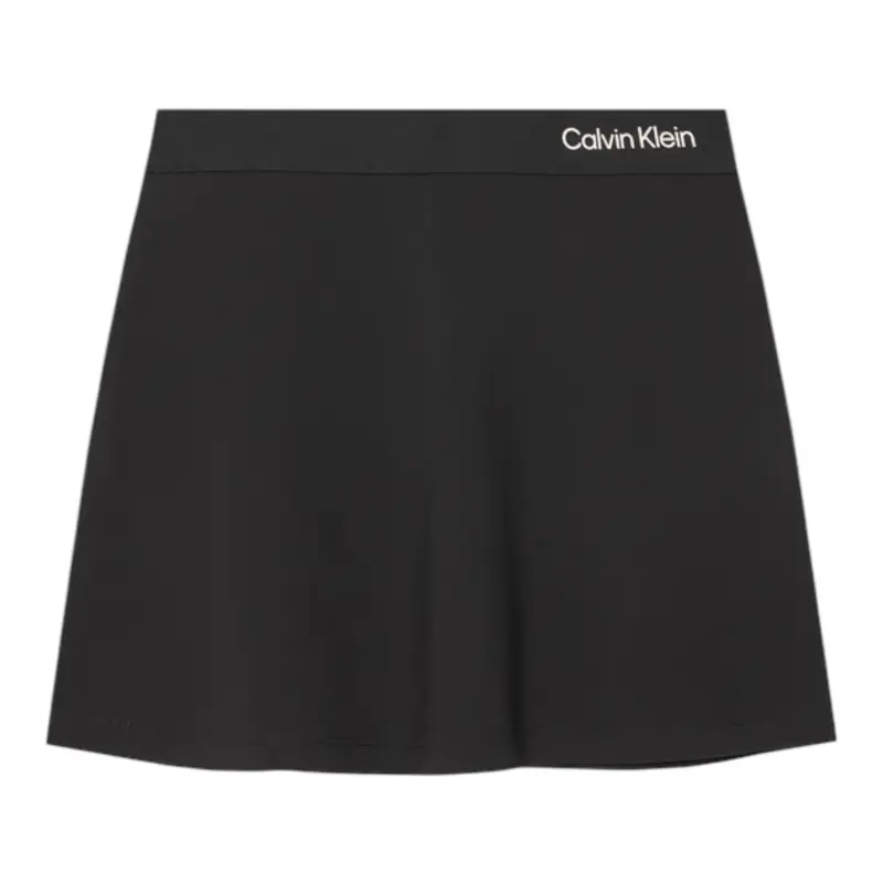 Calvin Klein Gonna tinta unita con Logo Nero per Bambina