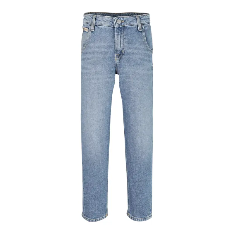 Calvin Klein Jeans tinta unita con Girovita Regolabile Azzurro per Bambina