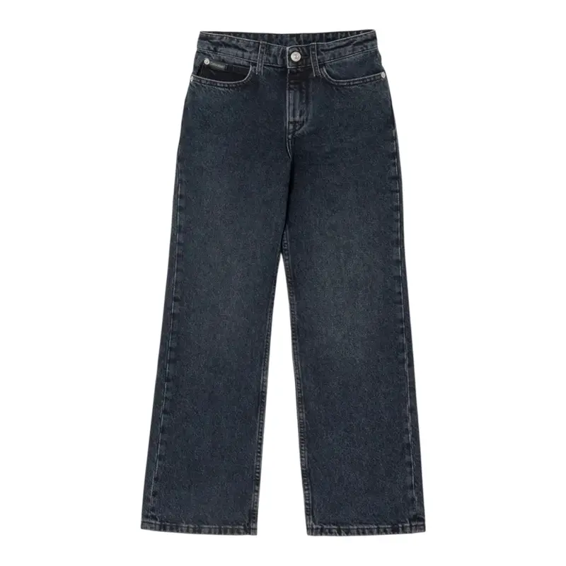 Calvin Klein Jeans tinta unita con Girovita Regolabile Blu per Bambina