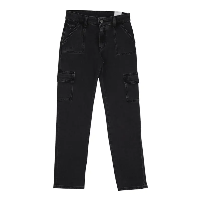 Calvin Klein Jeans tinta unita con Tasconi Nero per Bambino