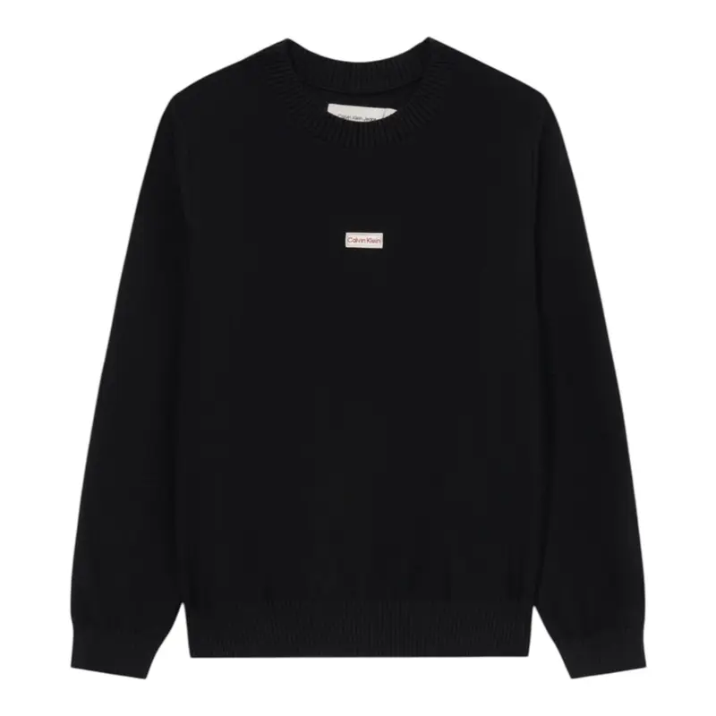Calvin Klein Maglia tinta unita con Stampa Nero per Bambina