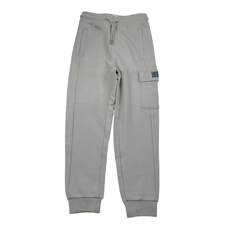 Calvin Klein Pantalone Modello Tuta tinta unita con Logo Grigio per Bambino