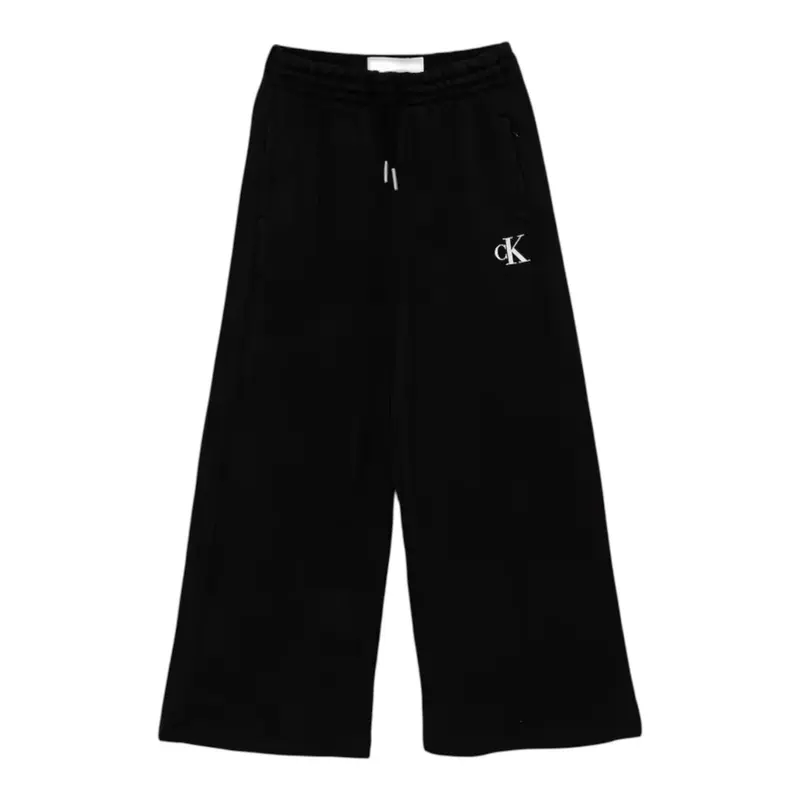 Calvin Klein Pantalone tinta unita Modello Palazzo Nero per Bambina