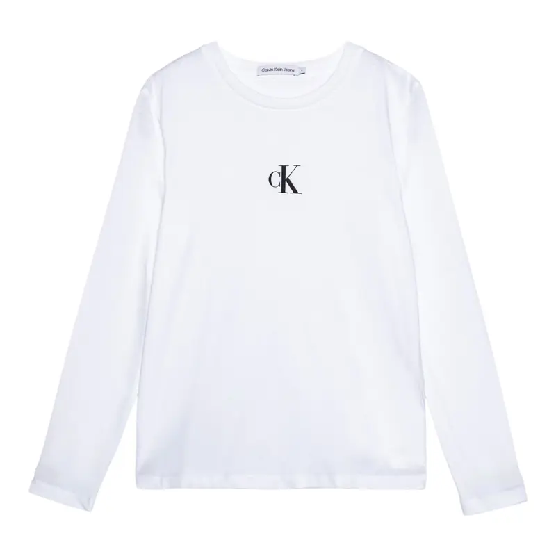 Calvin Klein Shirt tinta unita con Stampa Bianco per Bambino