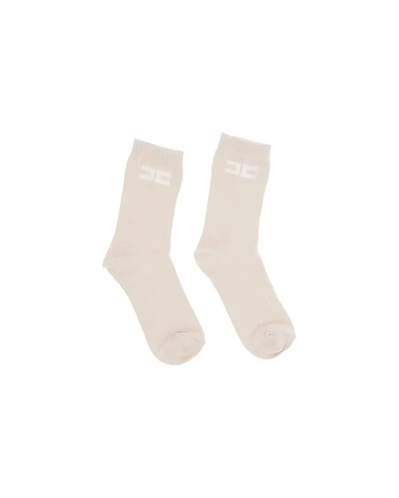 CALZINI ROSA CON LOGO AVORIO ELISABETTA FRANCHI