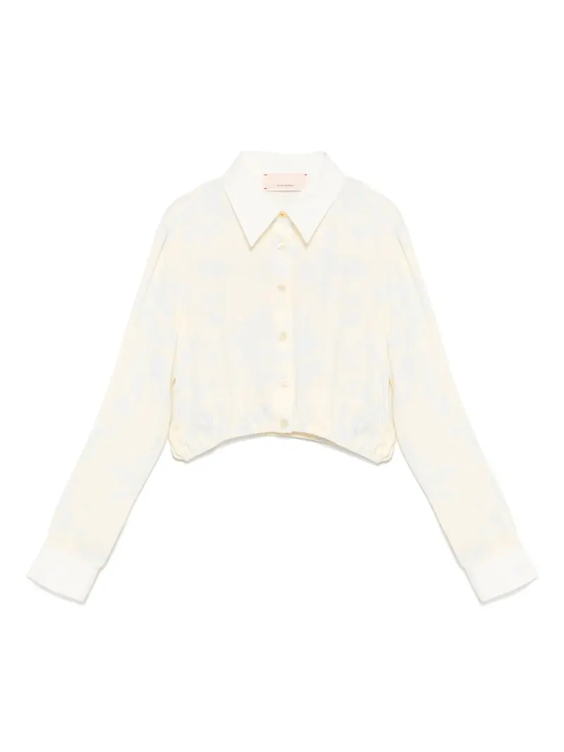 CAMICIA A FIORI GIALLO PASTELLO ELISABETTA FRANCHI