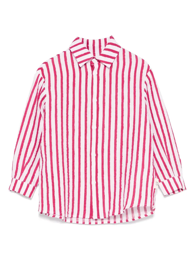 CAMICIA A RIGHE BIANCA-ROSSA DOUUOD