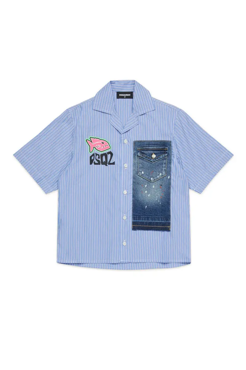 CAMICIA A RIGHE CON PIRANHA DSQUARED2