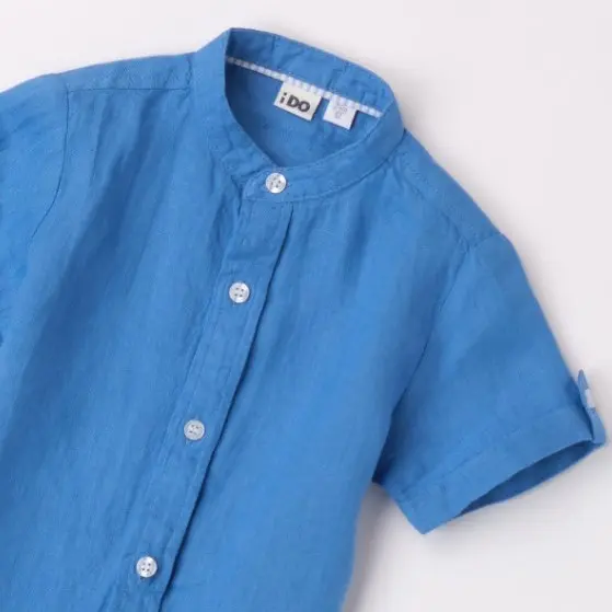 Camicia bambino lino e cotone carta da zucchero baby