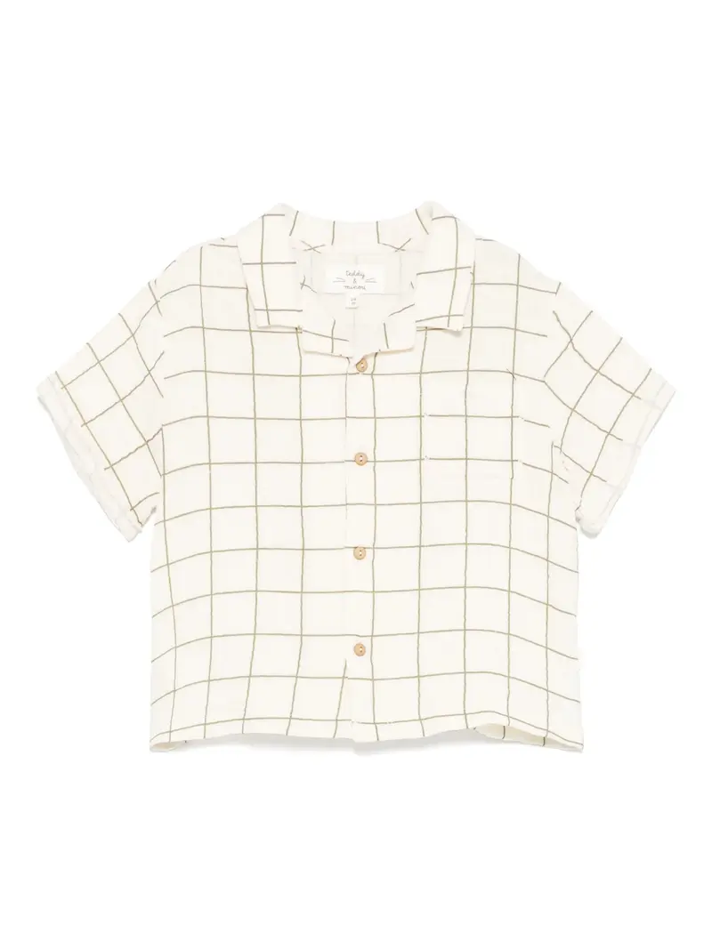 CAMICIA BEIGE A RIGHE VERDI TEDDY & MINOU