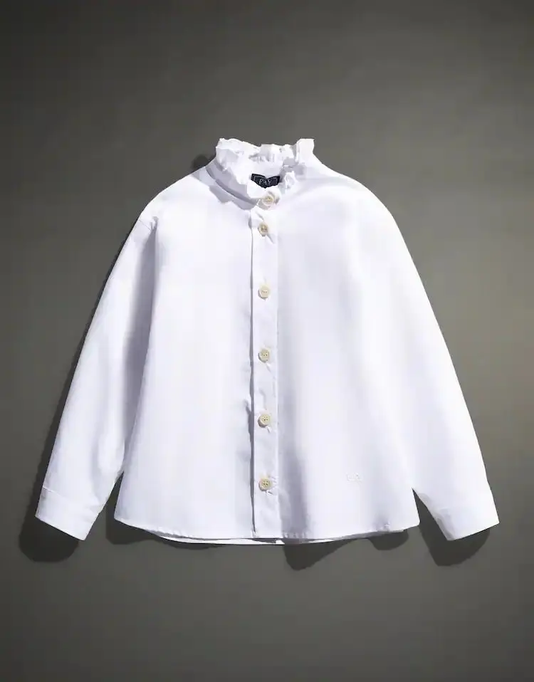 CAMICIA BIANCA CON ROUCHES