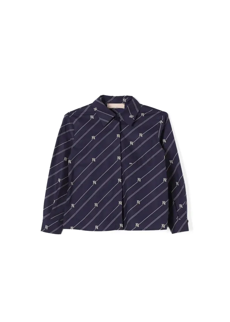 CAMICIA BLU A RIGHE ELISABETTA FRANCHI