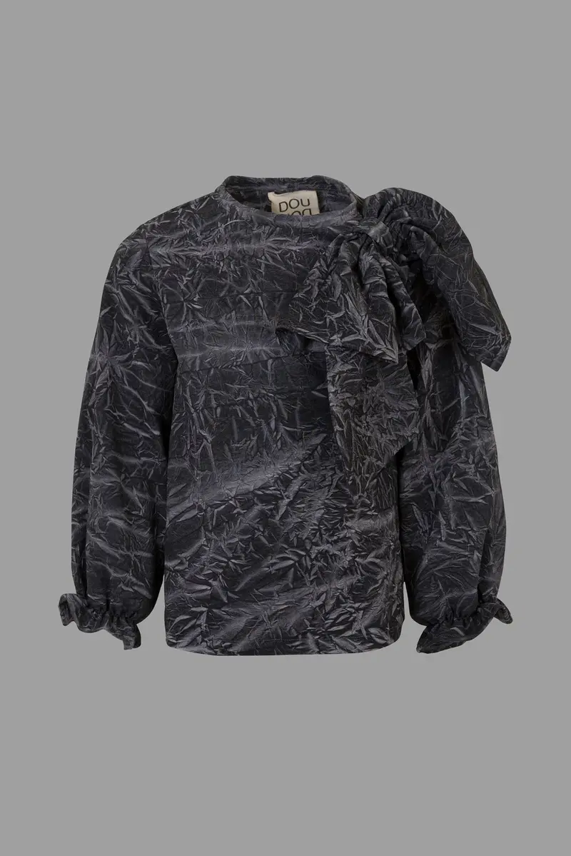 CAMICIA GRIGIA CON FIOCCO DOUUOD