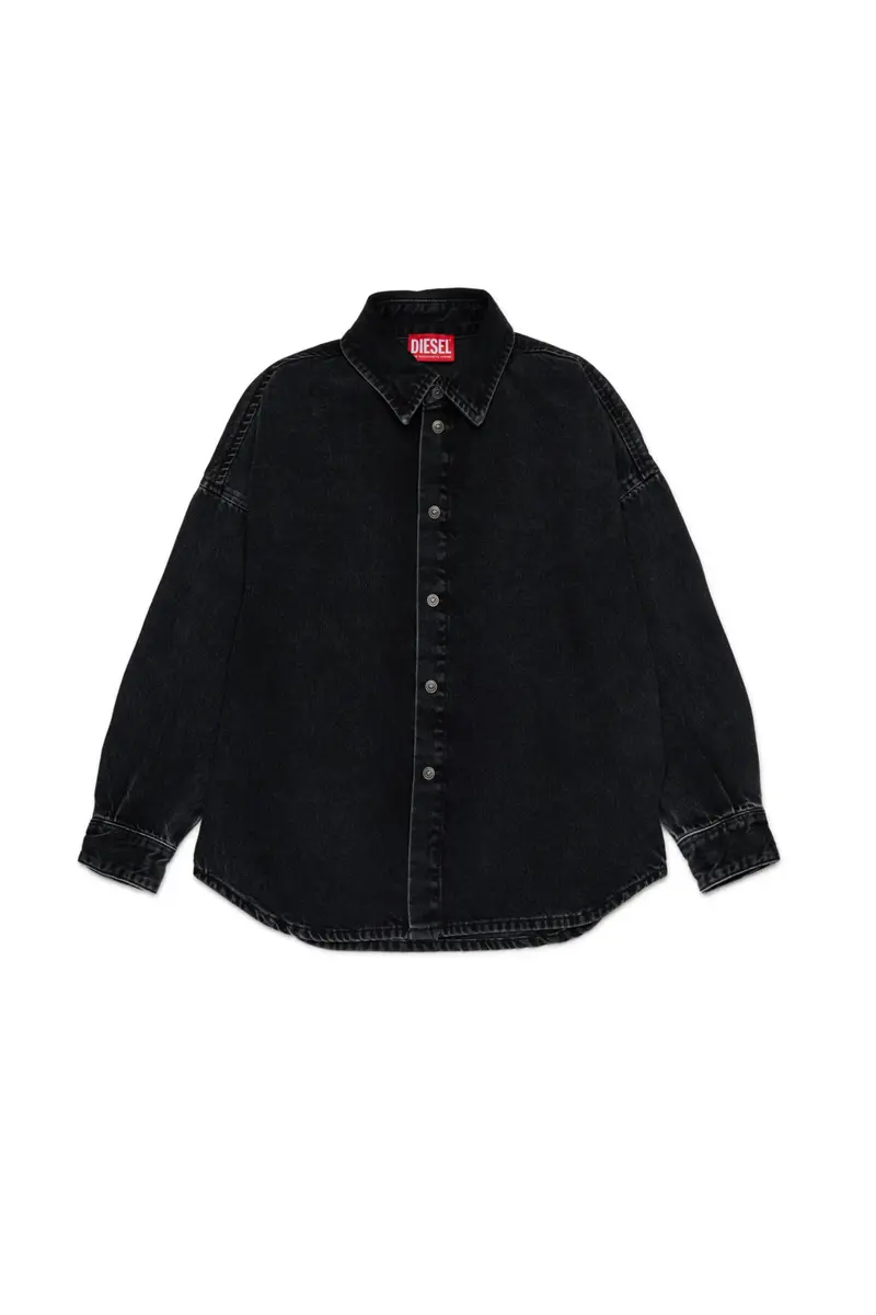 CAMICIA IN DENIM NERA DIESEL