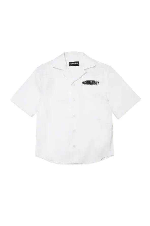 CAMICIA IN POPELINE CON PATCH LOGO SURF DSQUARED2