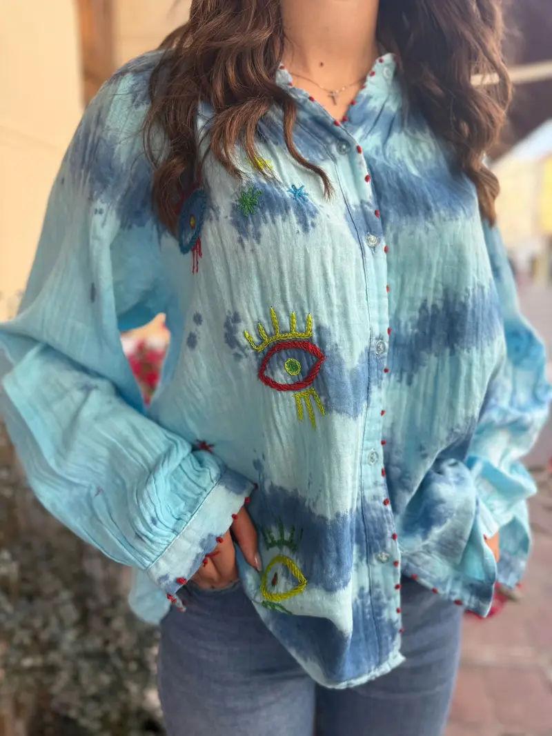 Camicia mussola Tie-dye