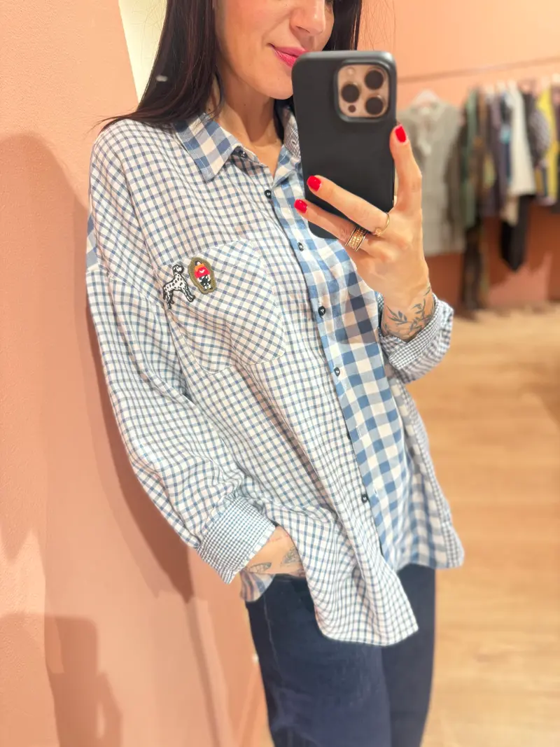 Camicia patchwork a quadretti