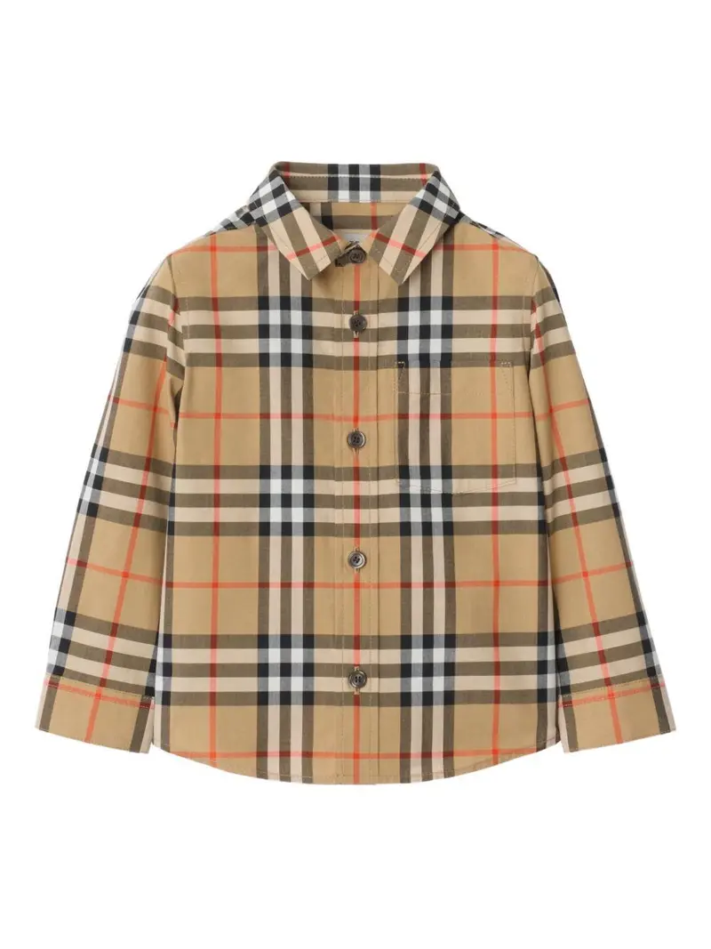 Camicia per neonato Burberry Kids in check