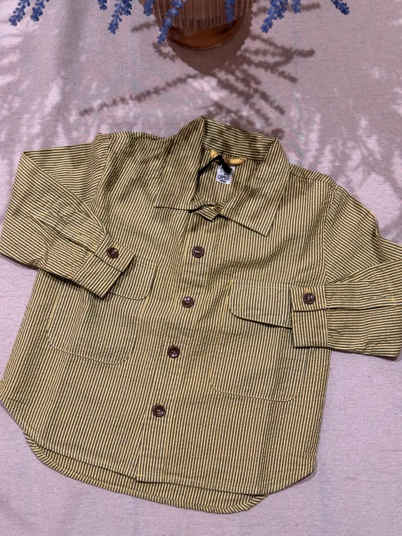 Camicia rigata - camomilla