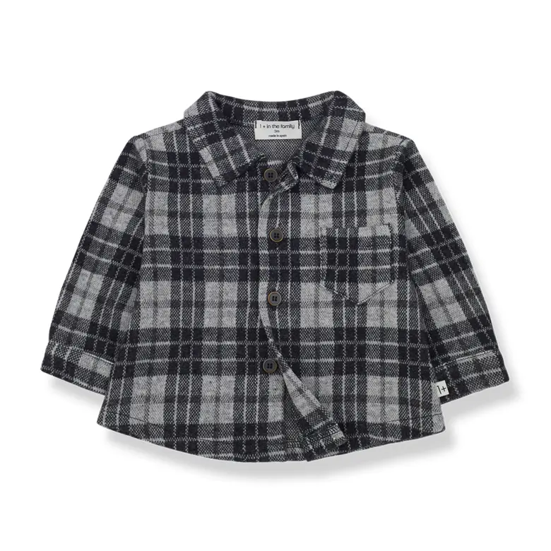 Camicia tartan in caldo cotone riciclato | 1+ in the family | inverno 24