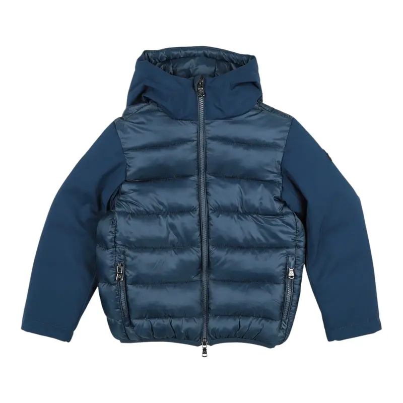Canadian Giubbino tinta unita con Cappuccio Blu per Bambino