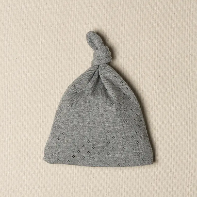 CAPPELLINO CON NODO POINTELLE - DARK GREY