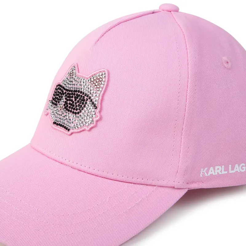 CAPPELLO ROSA CON LOGO KARL LAGERFELD