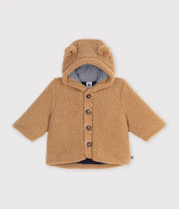 Cappotto con cappuccio in sherpa Petit Bateau