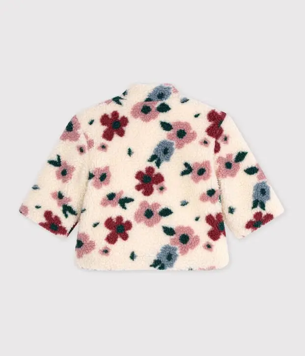 Cappotto imbottito in sherpa con stampa a fiori Petit Bateau