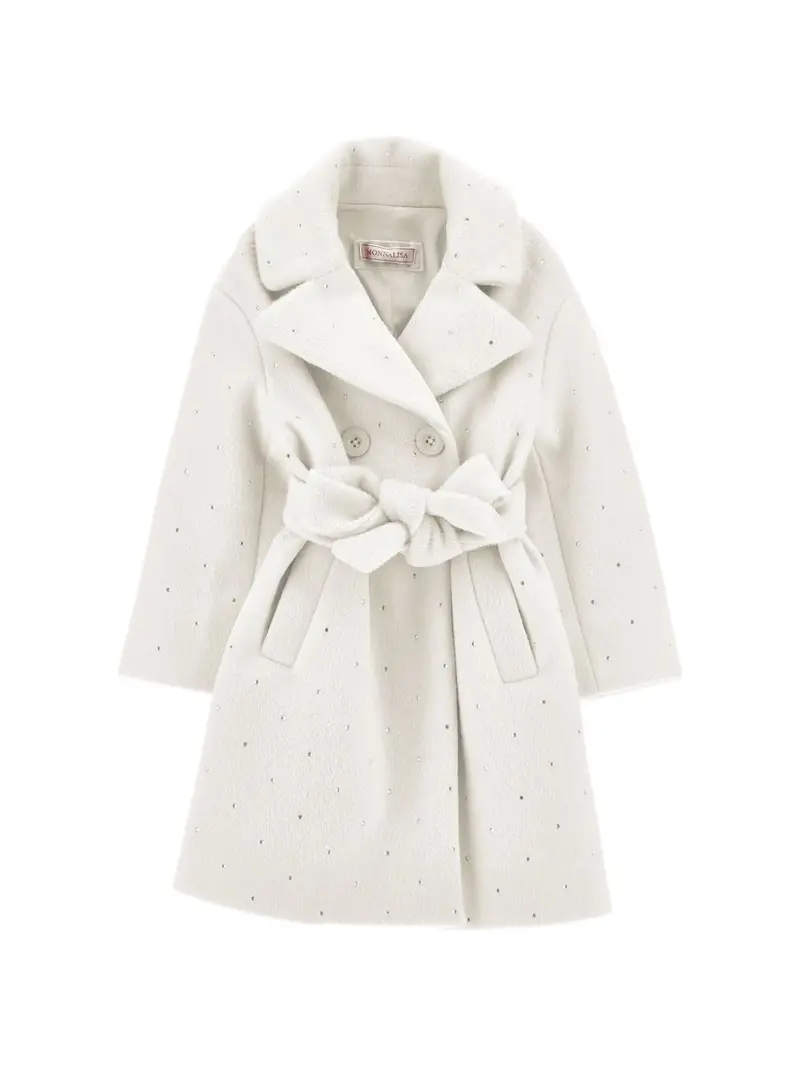 Cappotto per bambina Monnalisa con cintura