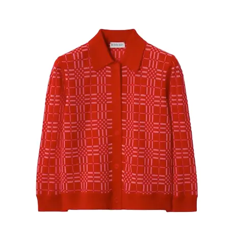 Cardigan Burberry rosso