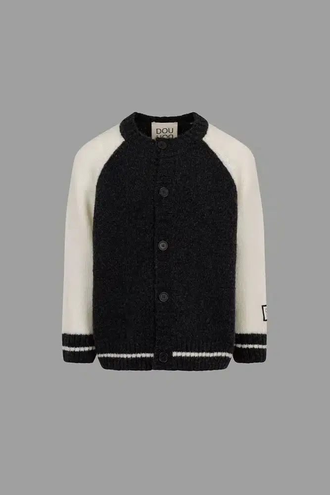 CARDIGAN GRIGIO/BIANCO DOUUOD