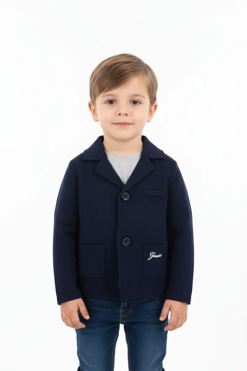 Cardigan Guess da bambino blu.