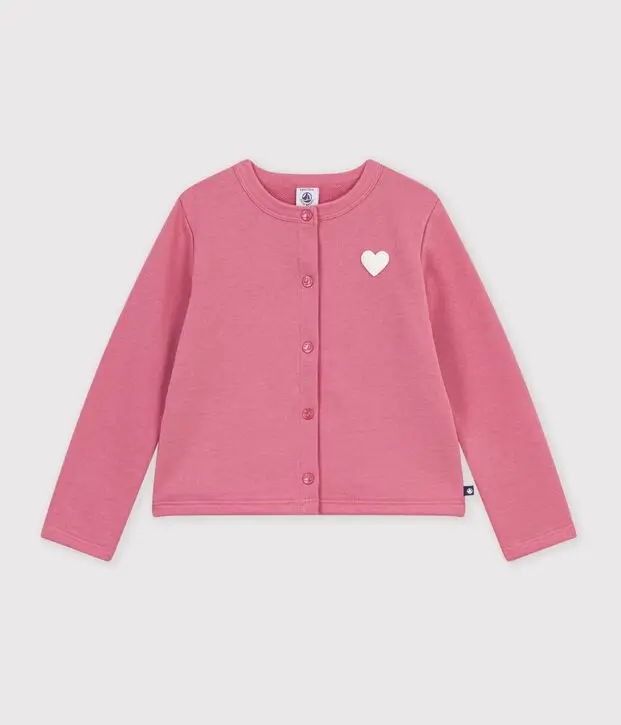 Cardigan in cotone tinta unita Petit Bateau