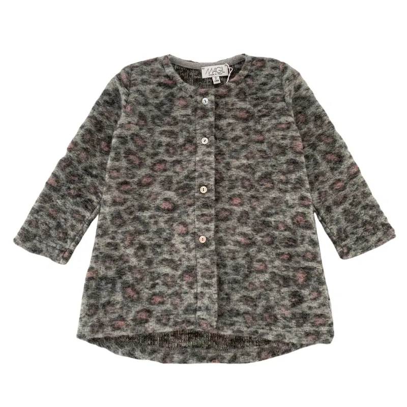 CARDIGAN LUNGO ANIMALIER