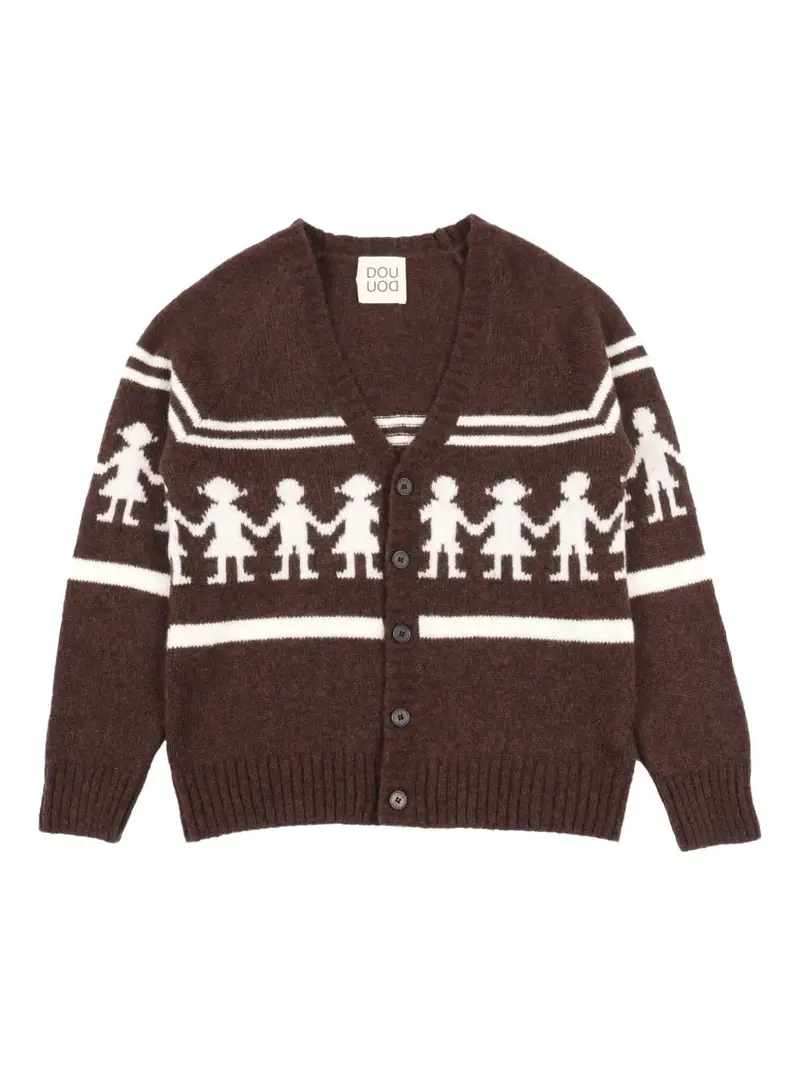 CARDIGAN MARRONE DOUUOD
