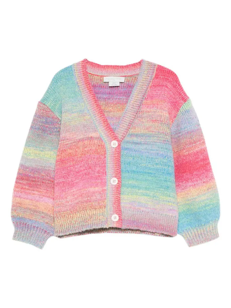 CARDIGAN MULTICOLOR CON SCRITTA LOVE STELLA MCCARTNEY